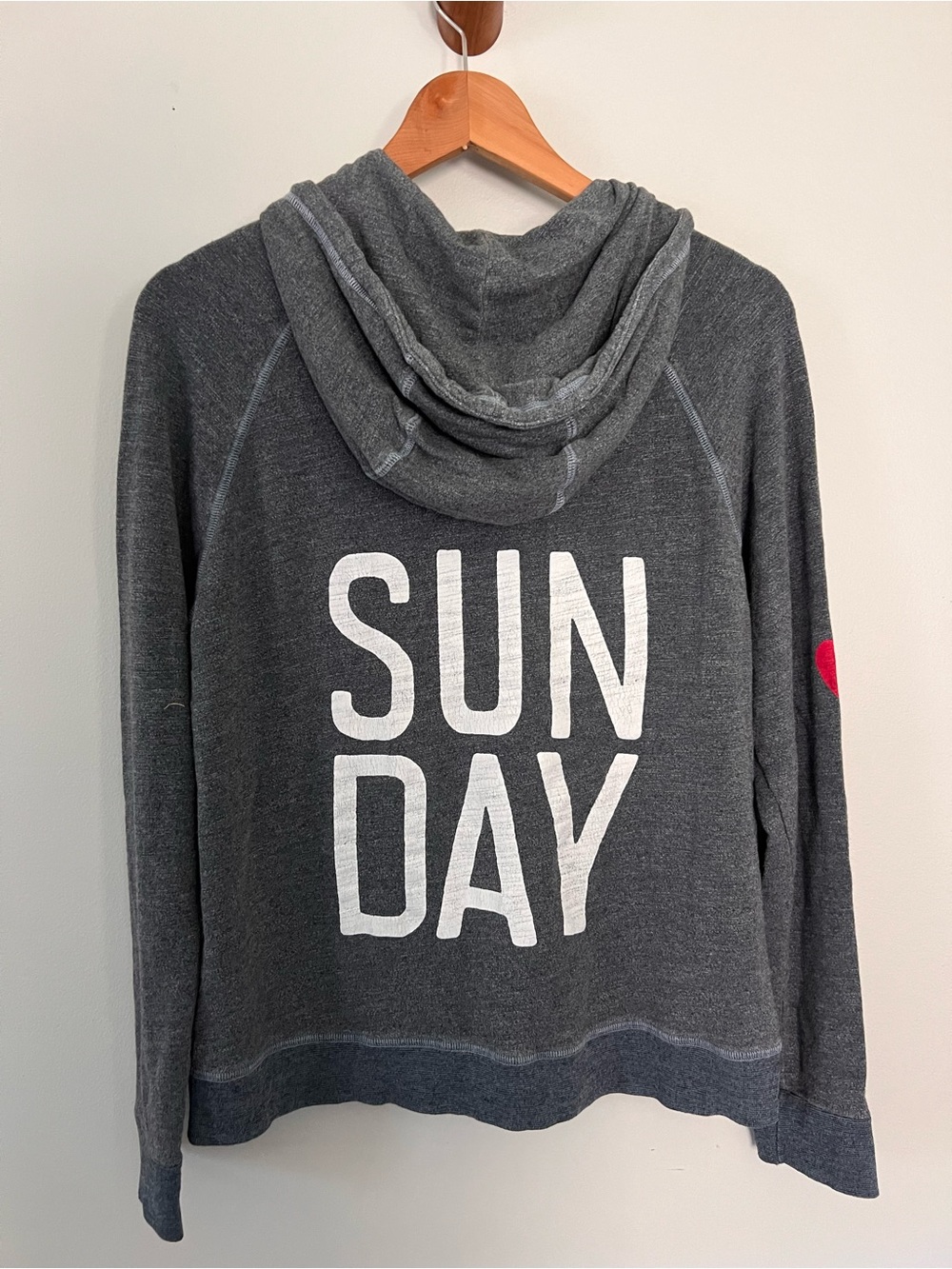 Sundry Sunday Zip Up Hoodie Red Heart 2 (Medium)